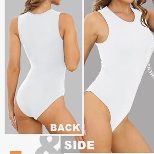 NWT White Sleeveless Bodysuit